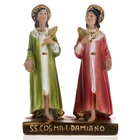 Saints Cosmas and Damian statue in plaster, 20 cm