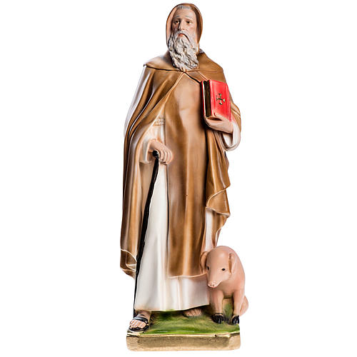 Saint Anthony The Abbot, pearlized plaster statue, 40 cm 1