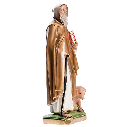 Saint Anthony The Abbot, pearlized plaster statue, 40 cm 3