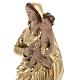 Statue Vierge et enfant dorée plâtre 30 cm s3