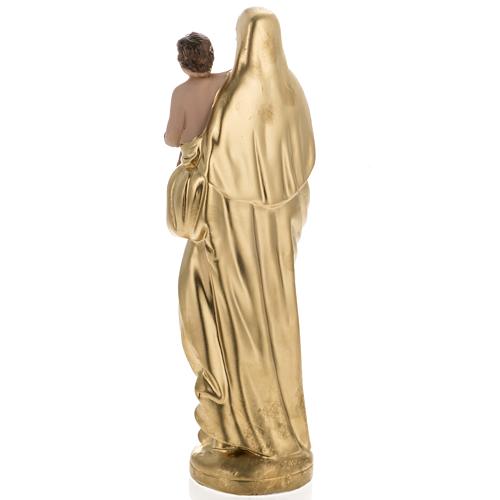 Our Lady with child statue in plaster, 30 cm - golden statue 4