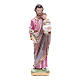 Statua San Giuseppe con bambino gesso madreperlato 30 cm s1