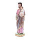 Statua San Giuseppe con bambino gesso madreperlato 30 cm s2