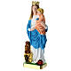 Estatua Virgen del Rosario con león 30 cm. yeso s2