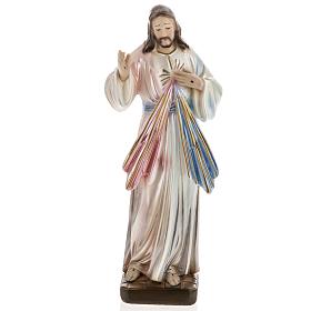 Jesus Divine Mercy, pearlized plaster statue, 30 cm