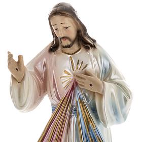 Jesus Divine Mercy, pearlized plaster statue, 30 cm