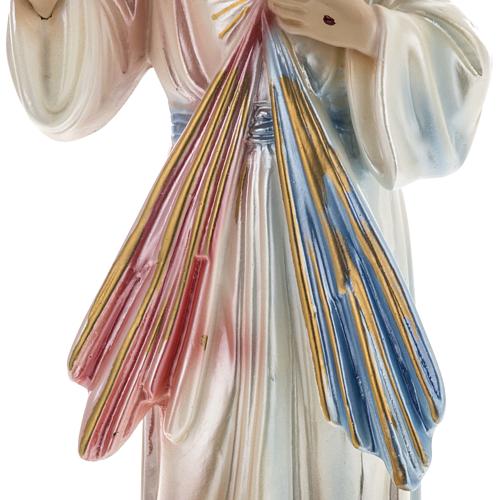 Jesus Divine Mercy, pearlized plaster statue, 30 cm 3