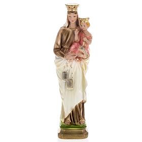 Our Lady of Carmel statue in plaster, 40 cm