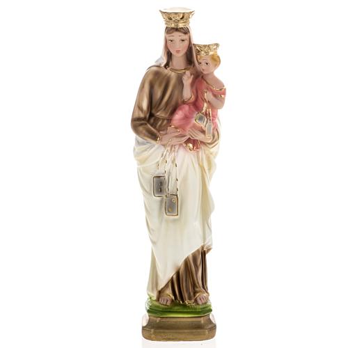 Statue Notre Dame du Carmel plâtre 40 cm 1