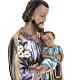 Saint Joseph and Jesus infant, pearlized plaster statue, 60 cm s2
