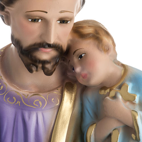Heiliger Josef mit Kind 50cm aus Gips 2