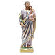Heiliger Josef mit Kind 50cm aus Gips s8