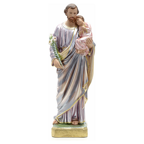 Saint Joseph with Child statue in plaster, 50 cm 8
