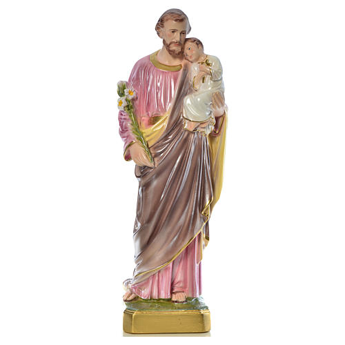 Estatua de San José y el Niño 50cm de yeso 12