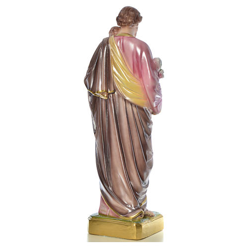Statue St Joseph et enfant 50 cm plâtre 15