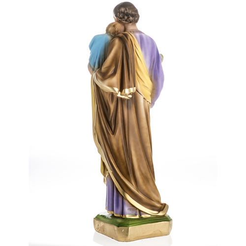 Statua San Giuseppe con bambino 50 cm gesso 6