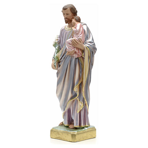 Statua San Giuseppe con bambino 50 cm gesso 9