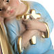 Statua San Giuseppe con bambino 50 cm gesso s4