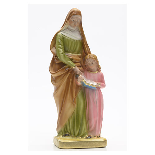 Heilige Anna mit Mädchen 30cm Gips 1
