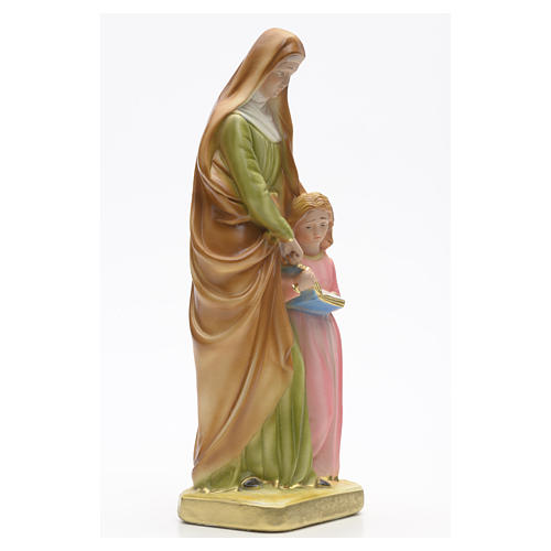 Heilige Anna mit Mädchen 30cm Gips 2