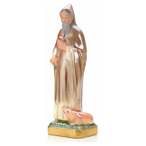 St Antony the Great statue in plaster and pearlized colors, 20 c 3