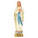 Our Lady of Lourdes statue in plaster and pearlized colors, 20cm s1