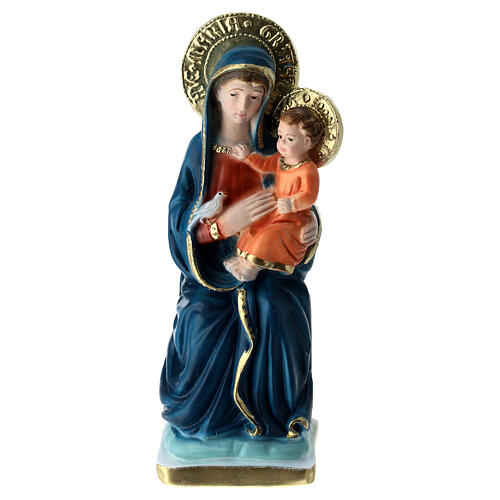 Our Lady of Montenero statue in plaster, 20 cm 1