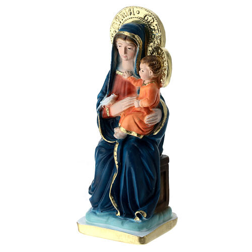Our Lady of Montenero statue in plaster, 20 cm 2