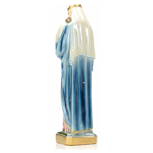 Estatua Virgen con niño 30 cm yeso perlado 4