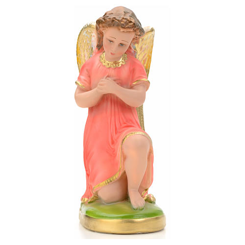 Praying angel statue in plaster, 25 cm 1