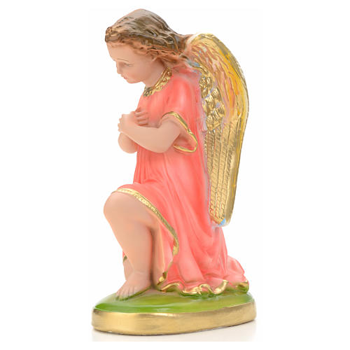 Praying angel statue in plaster, 25 cm 3