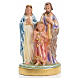 Holy Family statue in iridescent plaster 16cm s1