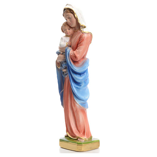 Virgin Mary and Baby Jesus statue in iridescent plaster 30cm 2