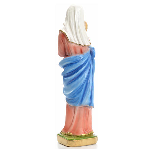 Virgin Mary and Baby Jesus statue in iridescent plaster 30cm 3