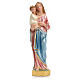 Vierge à l'enfant en plâtre perlé 25cm s1