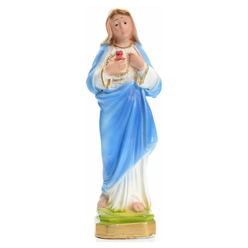 Sacred Heart of Mary statue in plaster 16cm 1