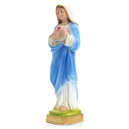 Sacred Heart of Mary statue in plaster 16cm 2