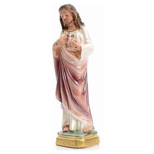 Sacred Heart of Jesus statue in plaster 16cm 2