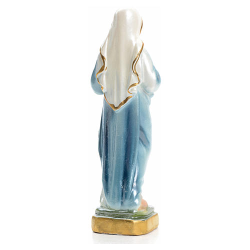 Sacré Coeur de Marie en plâtre perlé 16cm 3