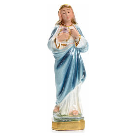 Sacro Cuore di Maria 16 cm gesso madreperlato