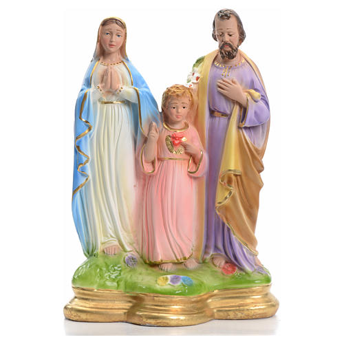 Holy Family statue in plaster 30cm 1