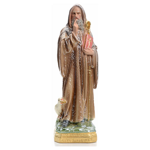 Saint Benedict statue in iridescent plaster 30cm 1