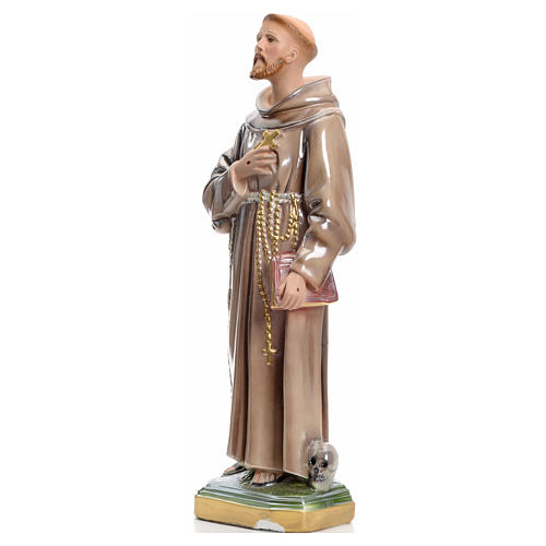 STOCK San Francesco d'Assisi 40 cm gesso PICCOLO DIFETTO 2