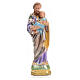 Saint Joseph and baby, statue in iridescent plaster 16cm s1