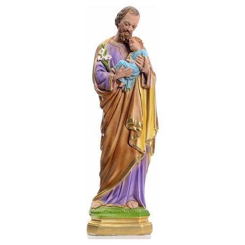 Saint Joseph en plâtre perlé 40 cm 1