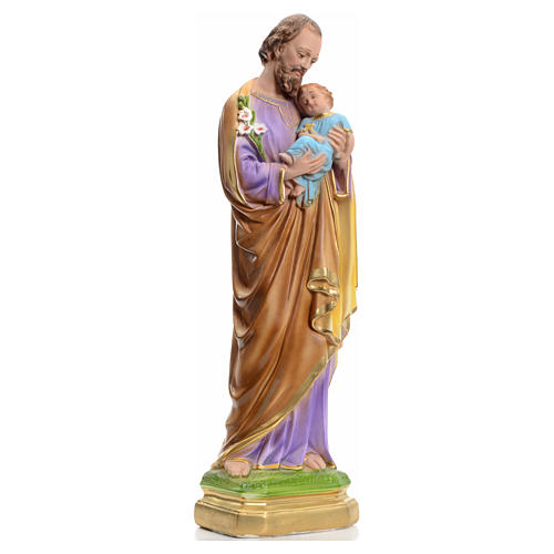 Saint Joseph en plâtre perlé 40 cm 2