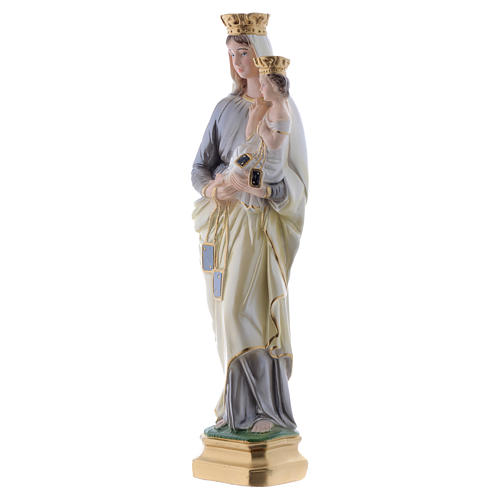 Our Lady of Mount Carmel statue in iridescent plaster 40cm 2