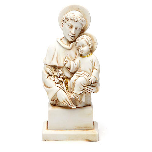 STOCK Santo António 15 cm gesso cor de marfim 1