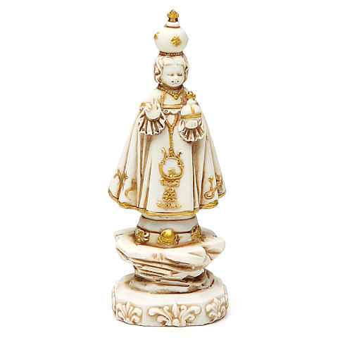 STOCK Infant Jesus of Prague 12 cm gypsum ivory colour 1