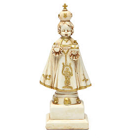 STOCK Infant Jesus of Prague statue 15 cm gypsum ivory